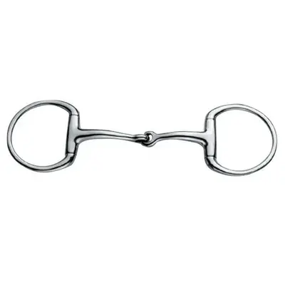 JP Korsteel Stainless Steel Jointed Eggbutt Snaffle Bit 4.5"