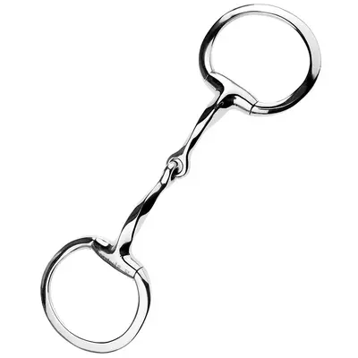 JP Korsteel Stainless Steel Jointed Slow Twist Eggbutt Snaffle Bit 5 1/2"