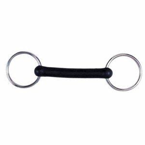 Hard Rubber Mullen Mouth Loose Ring Snaffle 6"