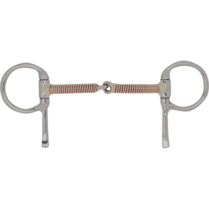 Half Cheek Copper Wire Wrapped Snaffle 4 3/4"
