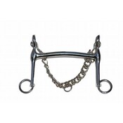 Korsteel Fixed Cheek Mullen Mouth Weymouth Bit - 5"