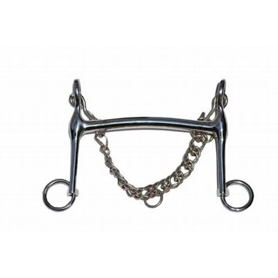 Korsteel Fixed Cheek Mullen Mouth Weymouth Bit - 5"