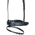 KL Select - Red Barn Salute Bridle Padded Noseband w/ Flash - Black Oversize