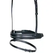 KL Select - Red Barn Salute Bridle Padded Noseband w/ Flash - Black Oversize