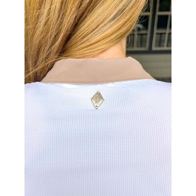 70 Degrees 70° Chevron Block Show Shirt + Convertible Polo- Fawn Pink