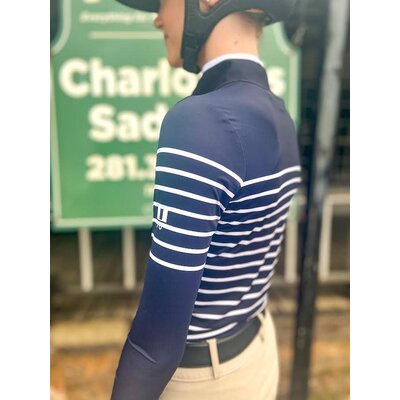70 Degrees 70° French Stripe Performance Sun Shirt