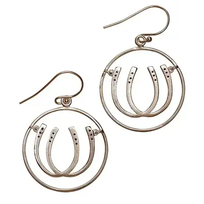 Urban Equestrian - Double Luck Horseshoe earrings