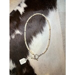 Genuine Pearls And Sterling Silver Neckless