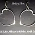 Ken's Handcrafted Jewelry Sterling Silver Earrings Large Heart