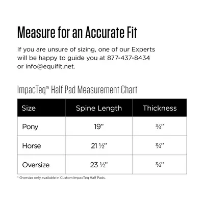 EquiFit UltraWool Thin ImpacTeq Half Pad with Shims