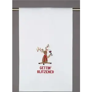 Peking Handicraft Peking Handicraft - Holiday Kitchen Towel - Gettin Blitzened