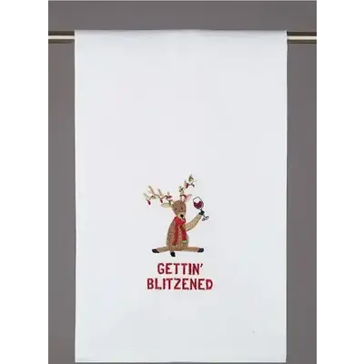 Peking Handicraft Peking Handicraft - Holiday Kitchen Towel - Gettin Blitzened