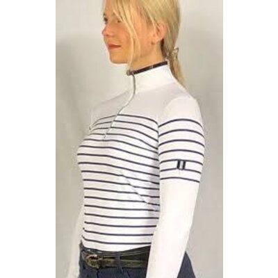 70 Degrees 70° French Stripe Performance Sun Shirt