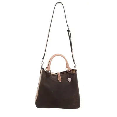 Double J CVT02 - Brown Canvas Tooled Tote