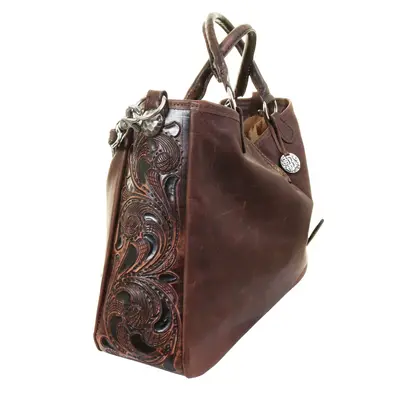 Double J CVT03 - Chocolate Tooled Tote