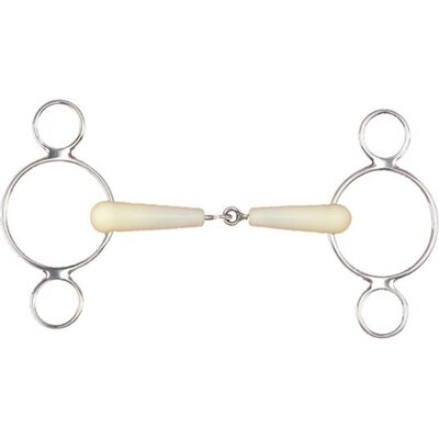 Happy Mouth 2 Ring Jointed Elevator Happy Mouth Jointed 2-Ring Gag Horse Bit