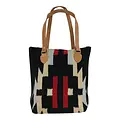 Huntley Equestrian Huntley Equestrian Black Navajo Southwestern Black Aztec Top Handle Tote Bag