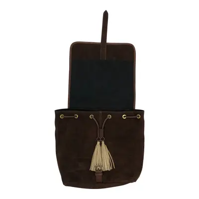 Huntley Equestrian Huntley Equestrian Cowhide Suede Leather Designer Shoulder Backpack