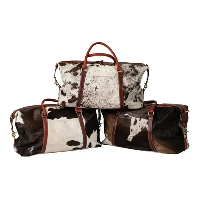 Huntley Equestrian Huntley Equestrian Cowhide Leather Travel Duffle Bag