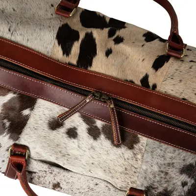 Huntley Equestrian Huntley Equestrian Cowhide Leather Travel Duffle Bag