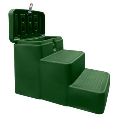Horsemen’s Pride 3-Step Mounting Block w/ Storage - Hunter Green
