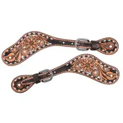 Circle Y Circle Y White Daisy Filigree Spur Straps