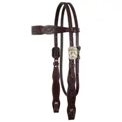 Circle Y Circle Y Great Oak Shaped Brow Head Stall 5/8"
