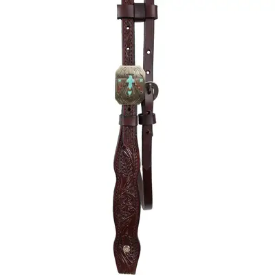 Circle Y Circle Y Great Oak Shaped Brow Head Stall 5/8"
