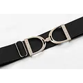 Hutson x Ellany Ellany Black - 1.5” Gold Stirrup Elastic Belt