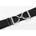Hutson x Ellany Ellany Black - 1.5” Silver Stirrup Elastic Belt