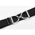 Hutson x Ellany Ellany Black - 1.5” Silver Stirrup Elastic Belt