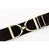 Hutson x Ellany Ellany Black - 2” Gold Snaffle Bit Elastic Belt