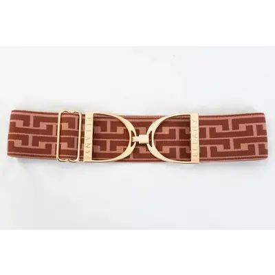 Hutson x Ellany Ellany Rose Fallon - 2” Gold Stirrup Elastic Belt
