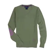 Essex Classics Moss Green V-Neck Sweater