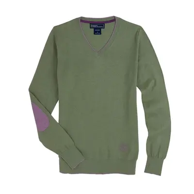 Essex Classics Moss Green V-Neck Sweater