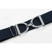 Hutson x Ellany Ellany Navy - 1.5" Silver Stirrup Elastic Belt