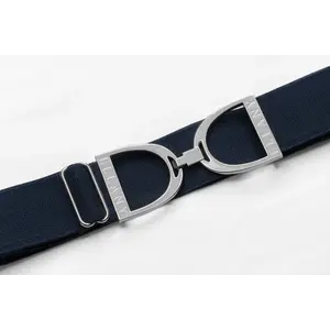 Hutson x Ellany Ellany Navy - 1.5" Silver Stirrup Elastic Belt