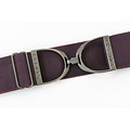 Hutson x Ellany Ellany Bordeaux - 2" Gunmetal Stirrup Elastic Belt