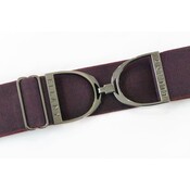Hutson x Ellany Ellany Bordeaux - 2" Gunmetal Stirrup Elastic Belt
