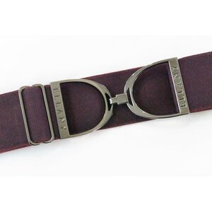 Hutson x Ellany Ellany Bordeaux - 2" Gunmetal Stirrup Elastic Belt