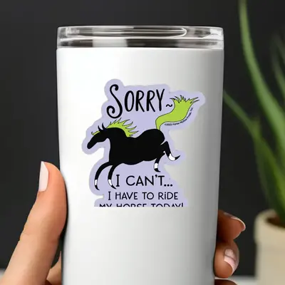Horse Hollow Press 3” Tumbler Waterproof Horse Sticker