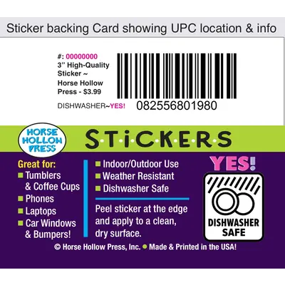 Horse Hollow Press 3” Tumbler Waterproof Horse Sticker