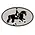 Horse Hollow Press Oval Equestrian Waterproof Horse Sticker