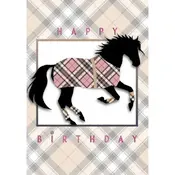 Horse Hollow Press Horse Greeting Birthday Card - Burberry Horse
