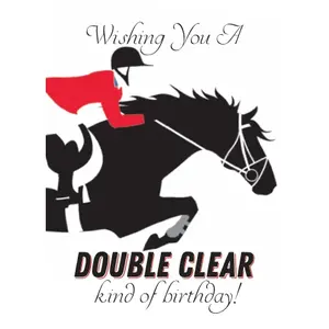 Horse Hollow Press  Horse Greeting Birthday Card - Double Clear Kind
