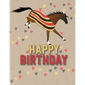 Horse Hollow Press Horse Greeting Birthday Card - Bucking Newmarket Blanket