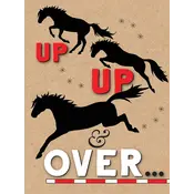 Horse Hollow Press Horse Greeting Birthday Card - Up & Over