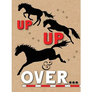 Horse Hollow Press Horse Greeting Birthday Card - Up & Over