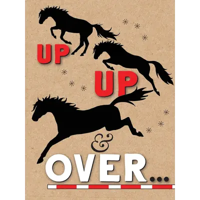 Horse Hollow Press Horse Greeting Birthday Card - Up & Over