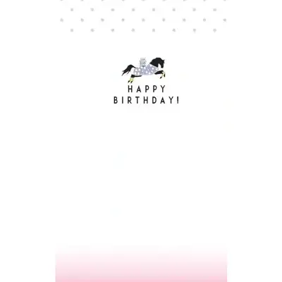 Horse Hollow Press Horse Greeting Birthday Card - Dot Horses w/ Cake